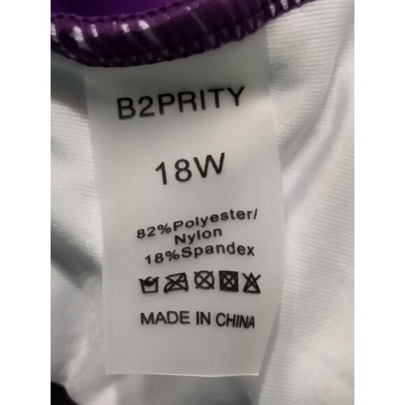 B2prity Womens Plus Size Ruffled Tankini Set Swimwear Floral Shorts Size 18W - Picture 9 of 10